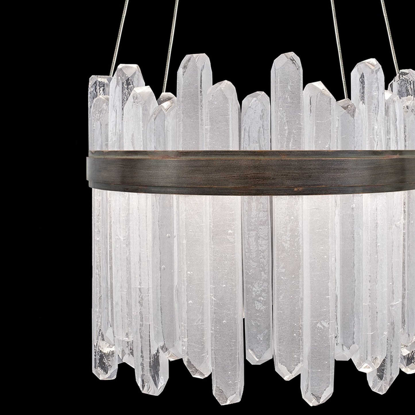 21-Inch Reversible Glass LED Pendant / Silver