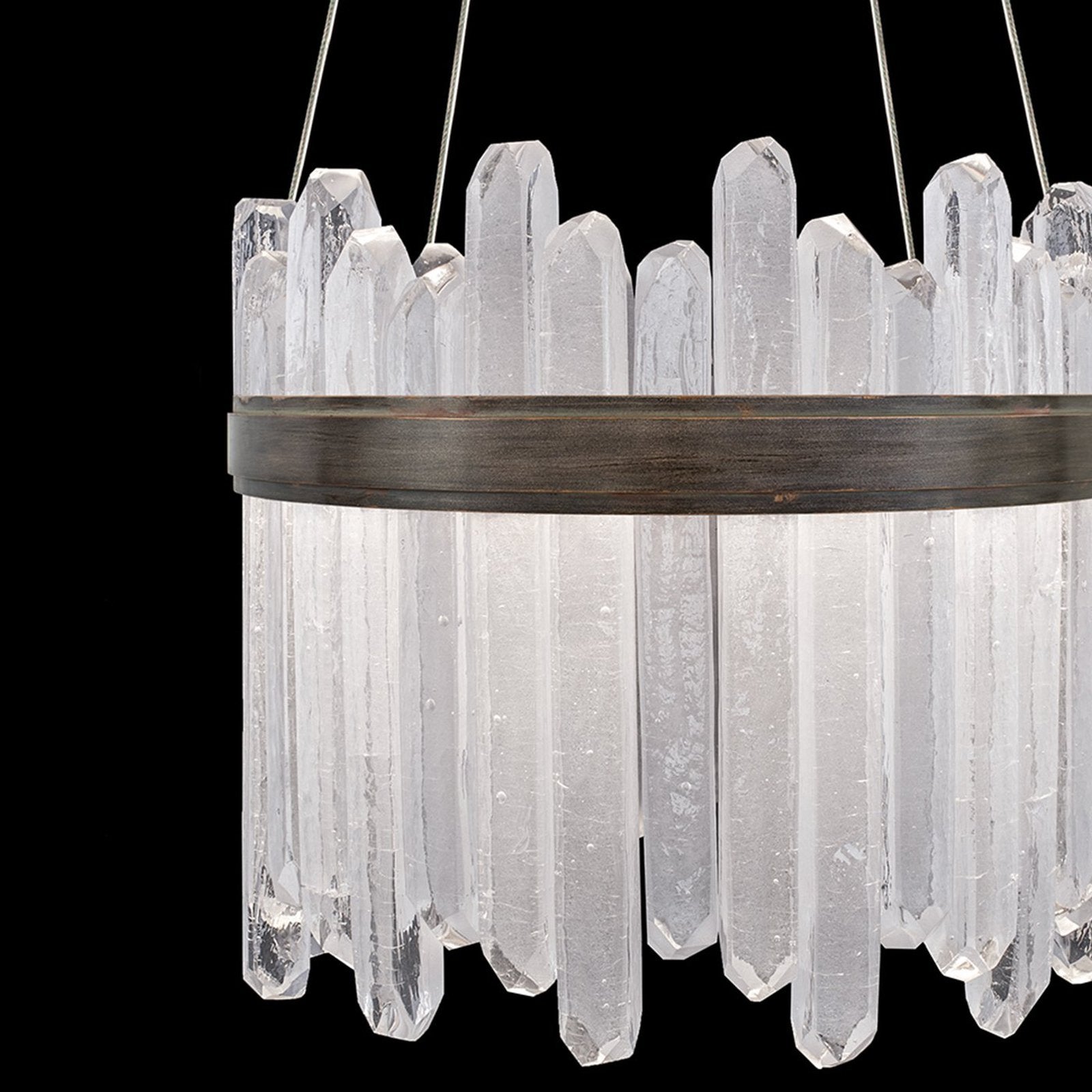 21-Inch Reversible Glass LED Pendant / Silver