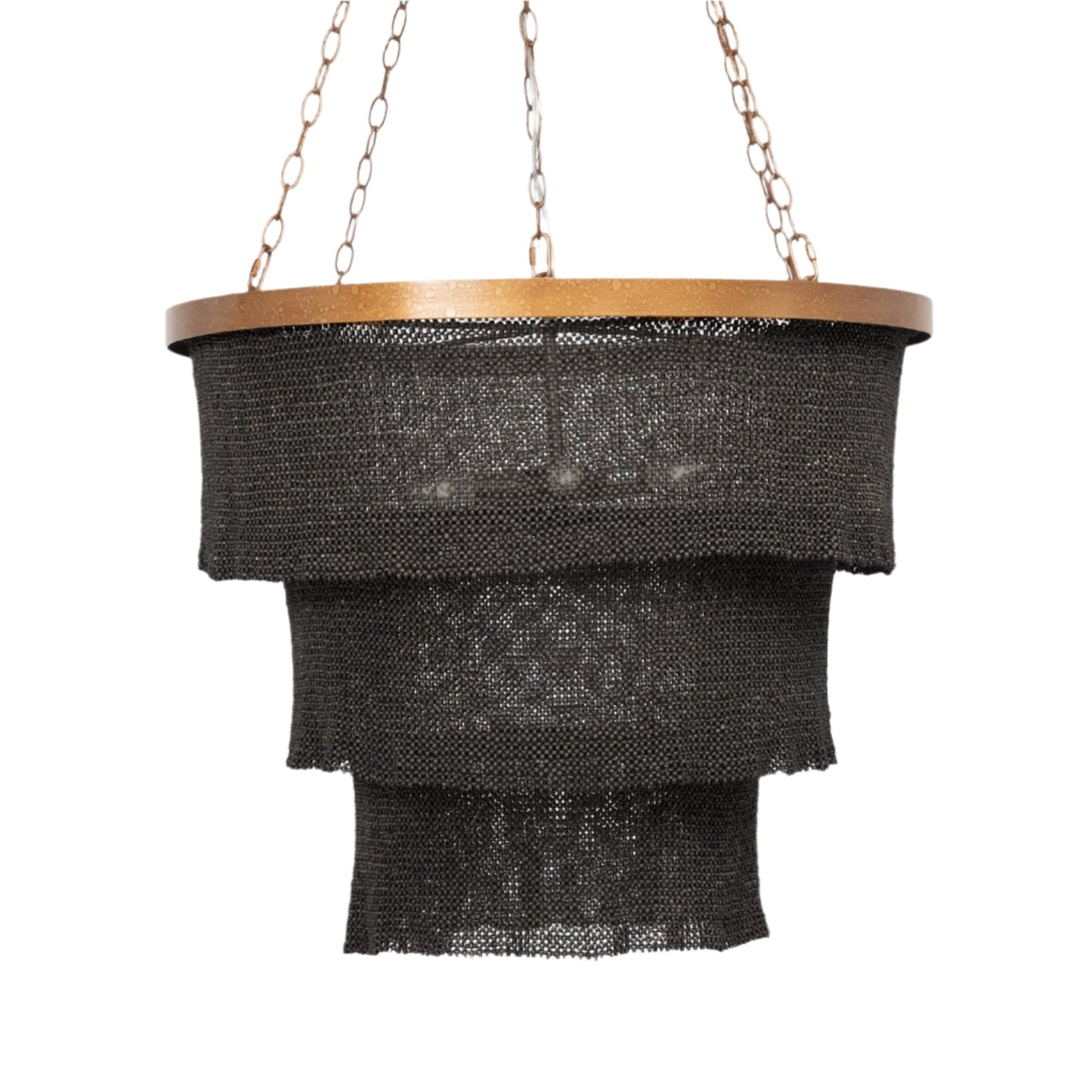 30-Inch Handcrafted Decorative Chandelier / Black / Gold
