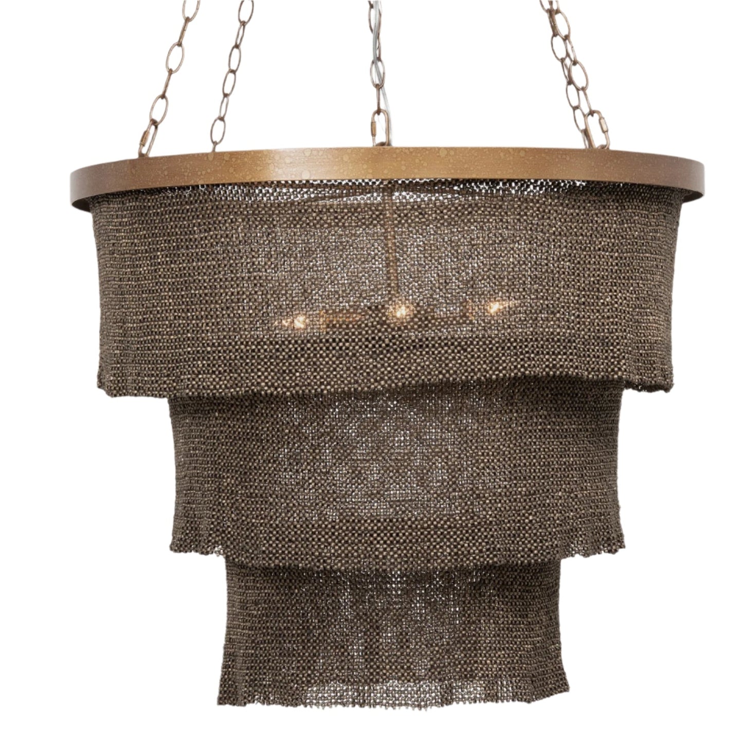 30-Inch Handcrafted Decorative Chandelier / Bronze / Gold