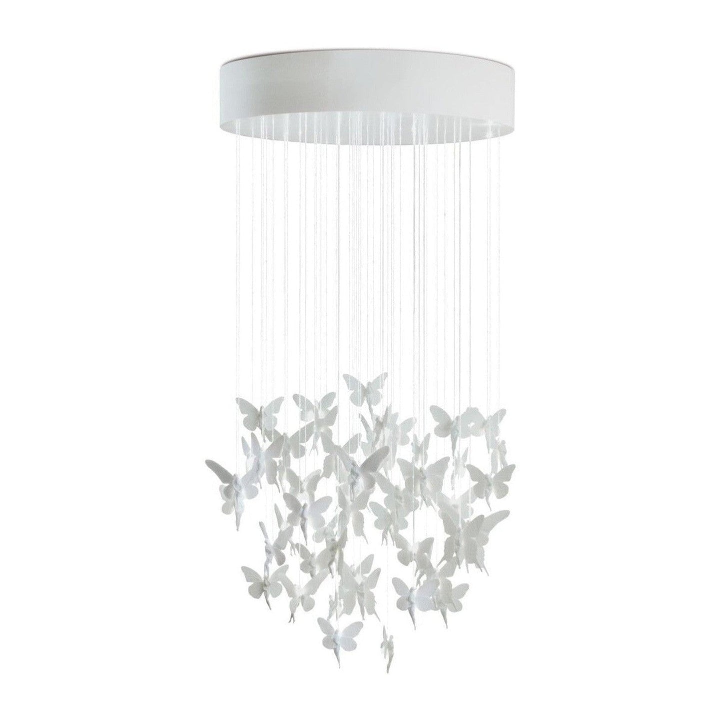 31-Inch Porcelain Fibre-Optic Chandelier / White
