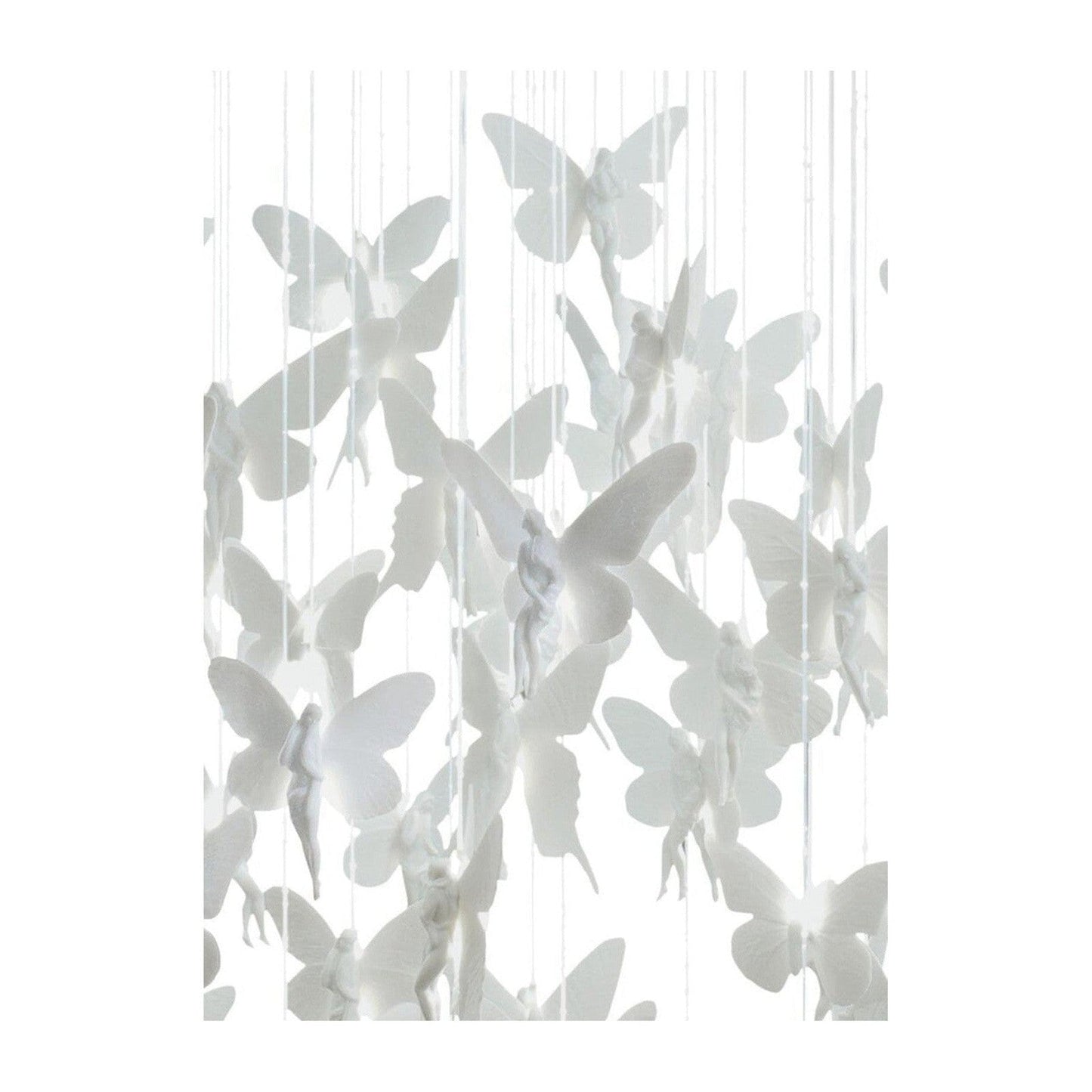 31-Inch Porcelain Fibre-Optic Chandelier / Golden Luster