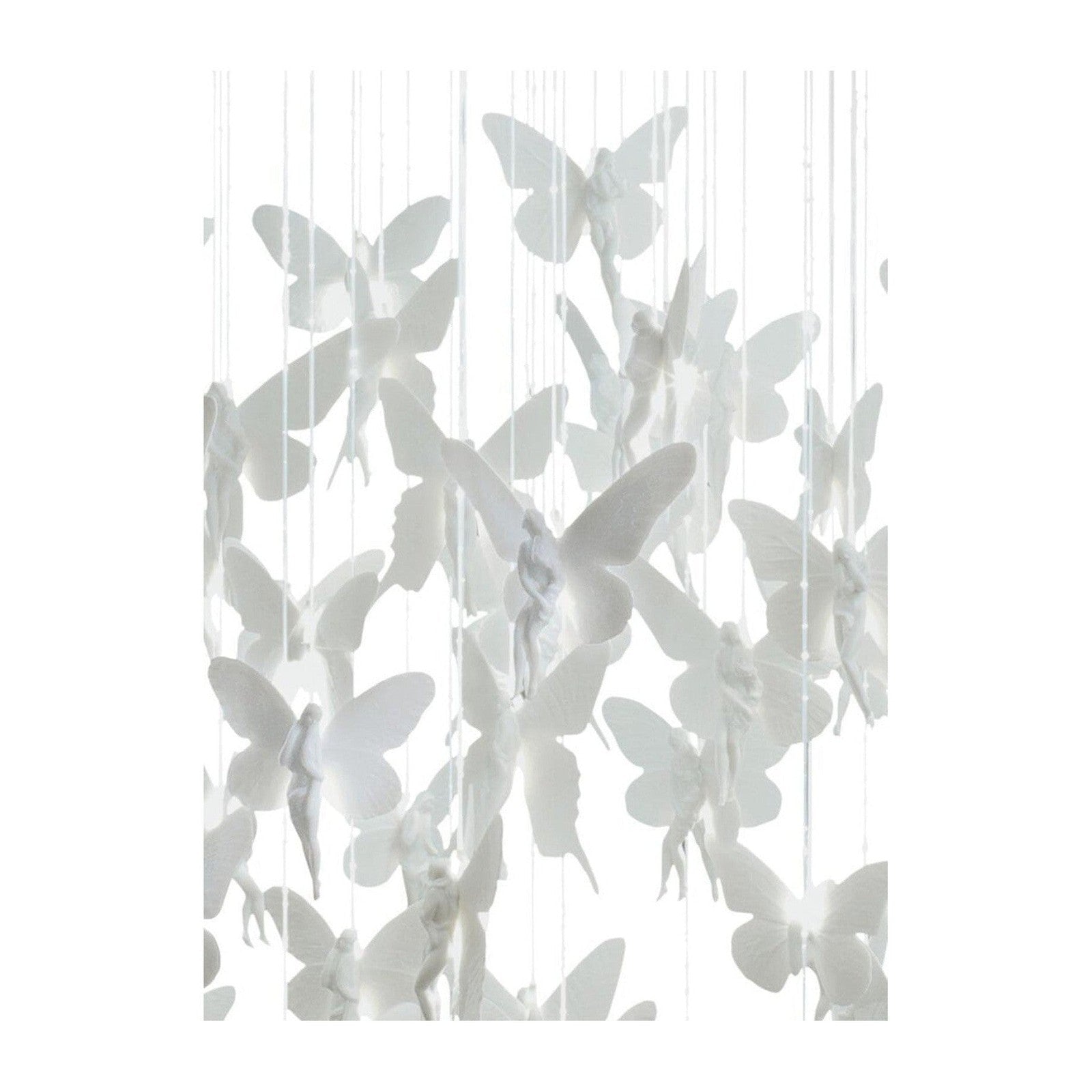 31-Inch Porcelain Fibre-Optic Chandelier / Golden Luster