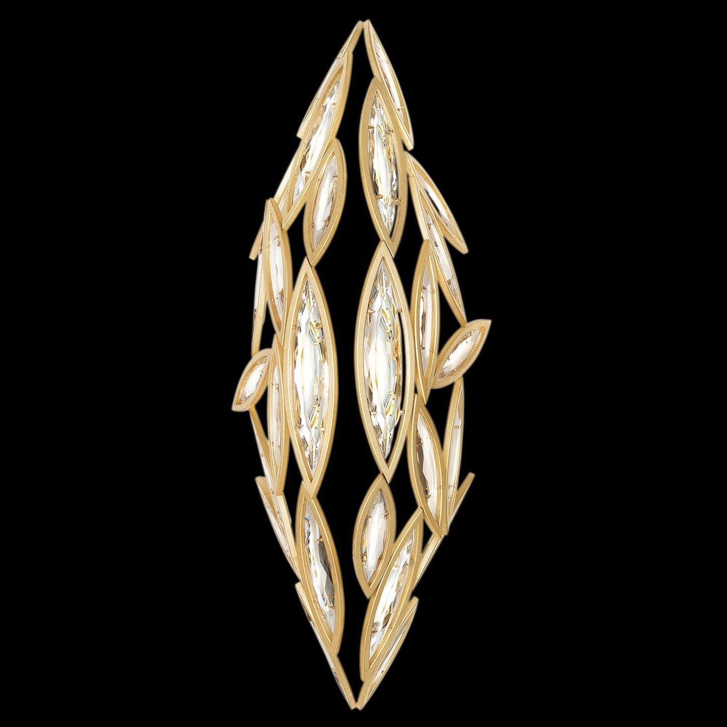 50-Inch Faceted Crystal Oblong Pendant
