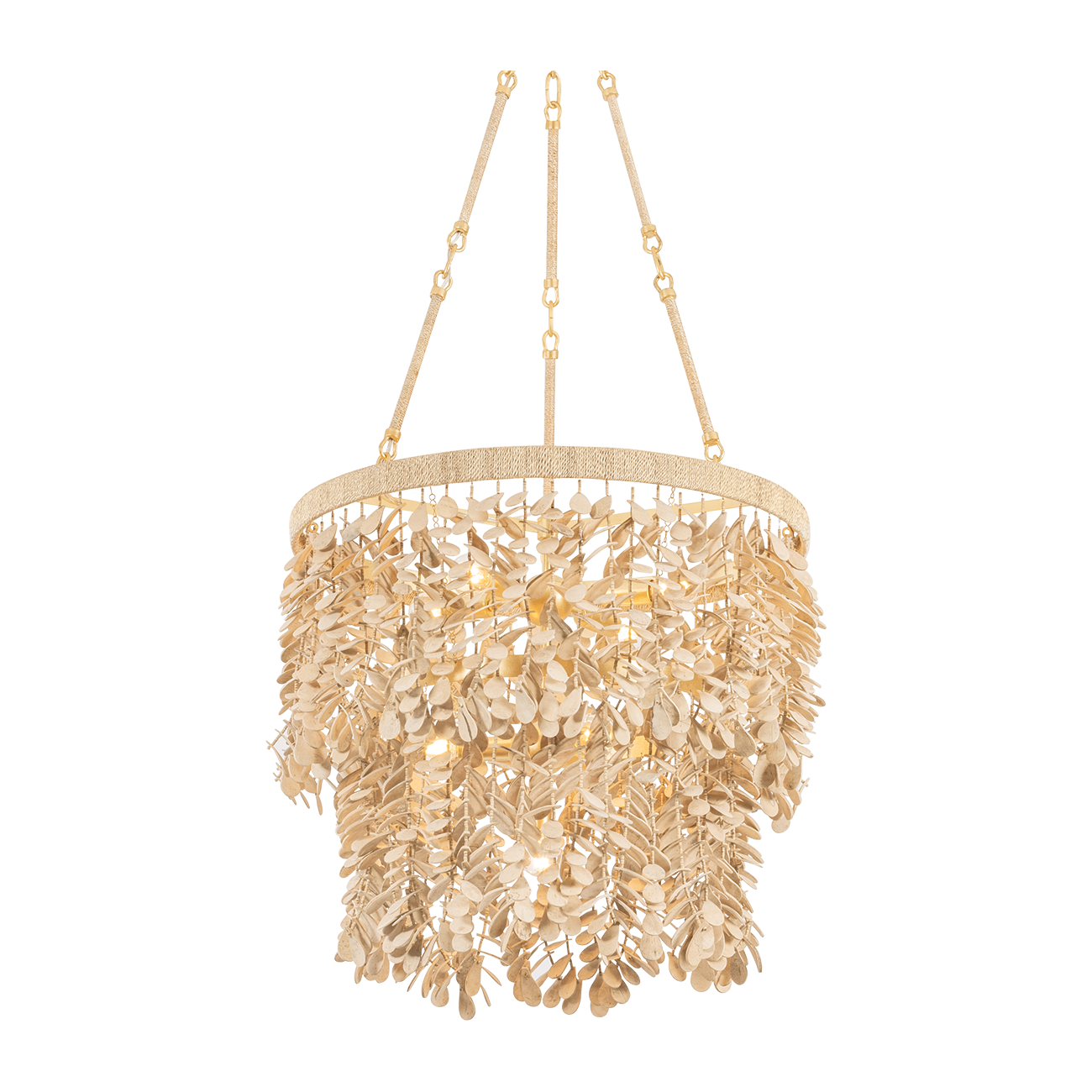 8-Light Coco Shell Gold Chandelier / Default Title