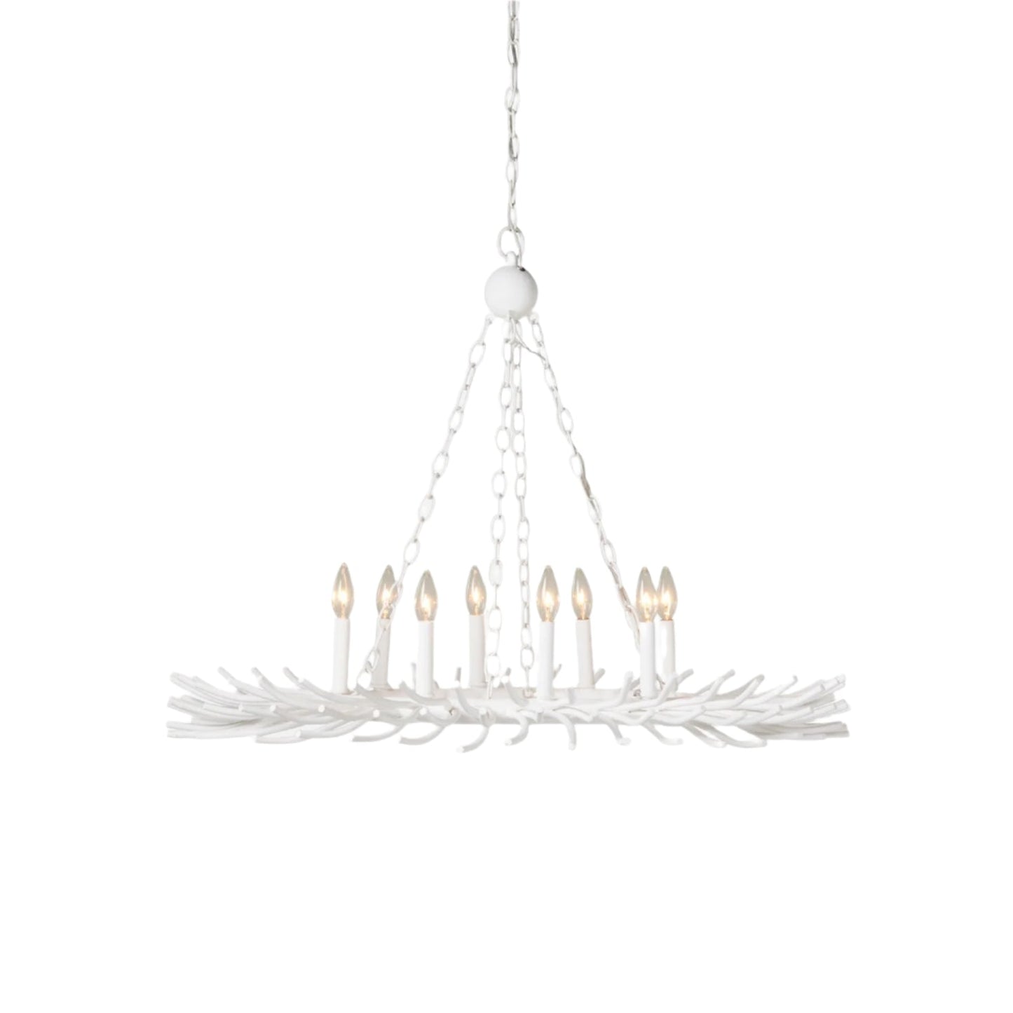 8-Light Gold or White Chandelier