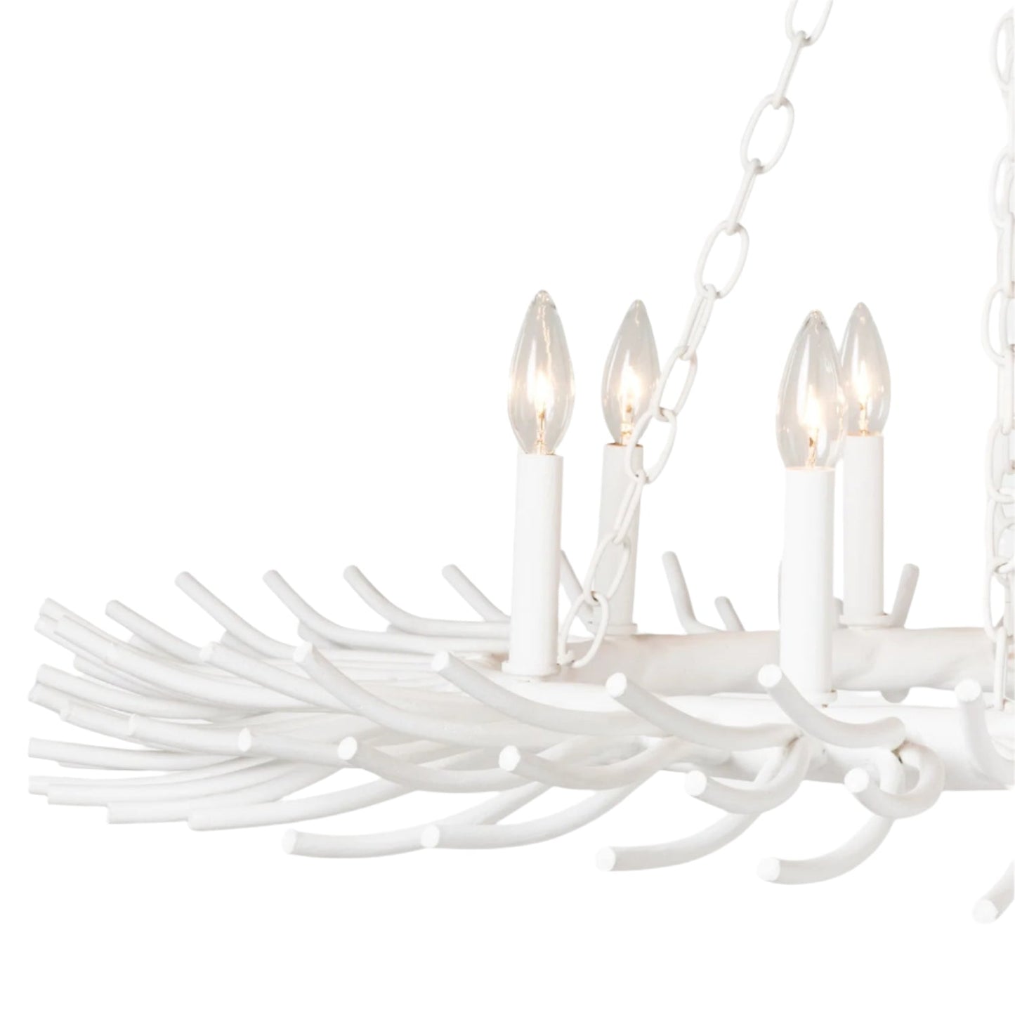 8-Light Gold or White Chandelier