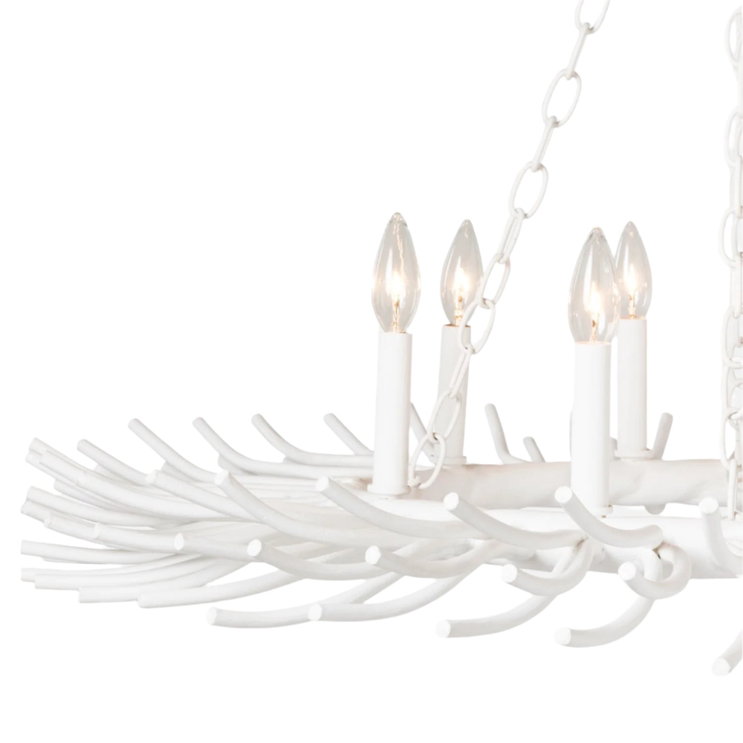 8-Light Gold or White Chandelier