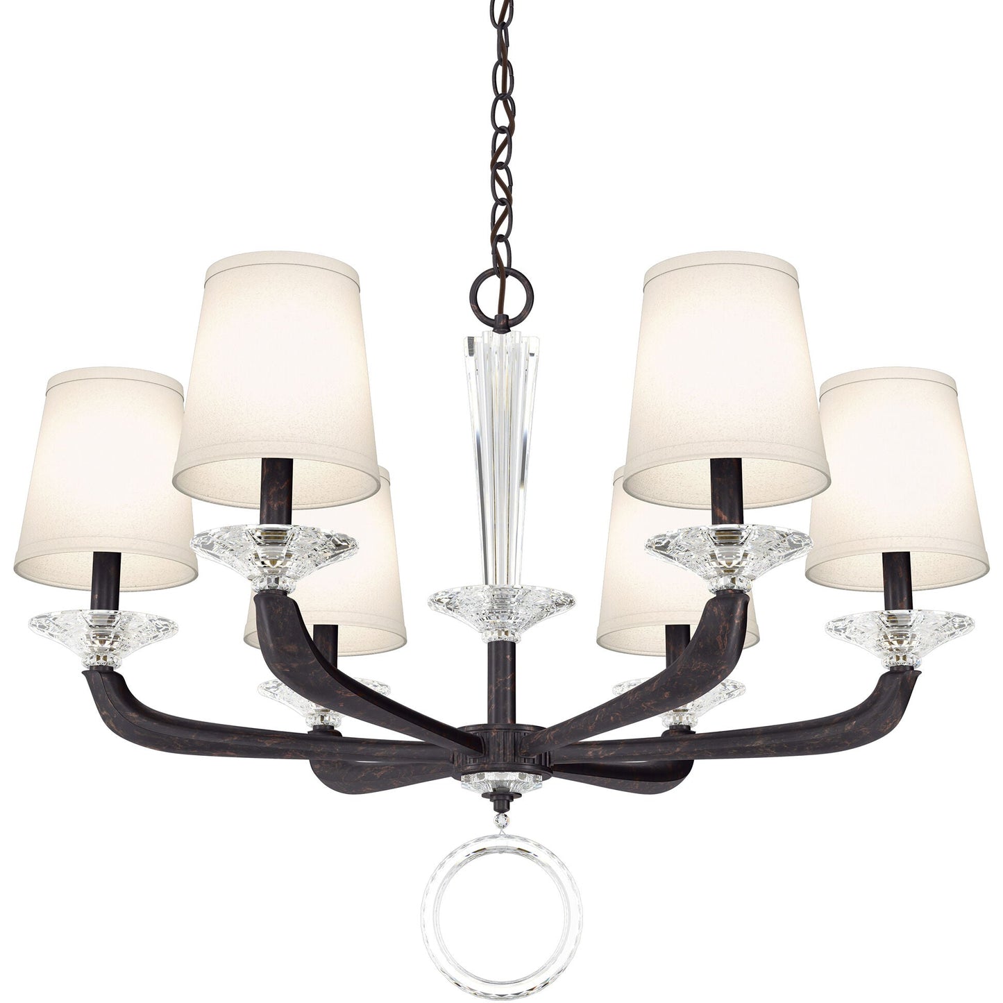 Cast-Arm Optic Crystal Chandelier