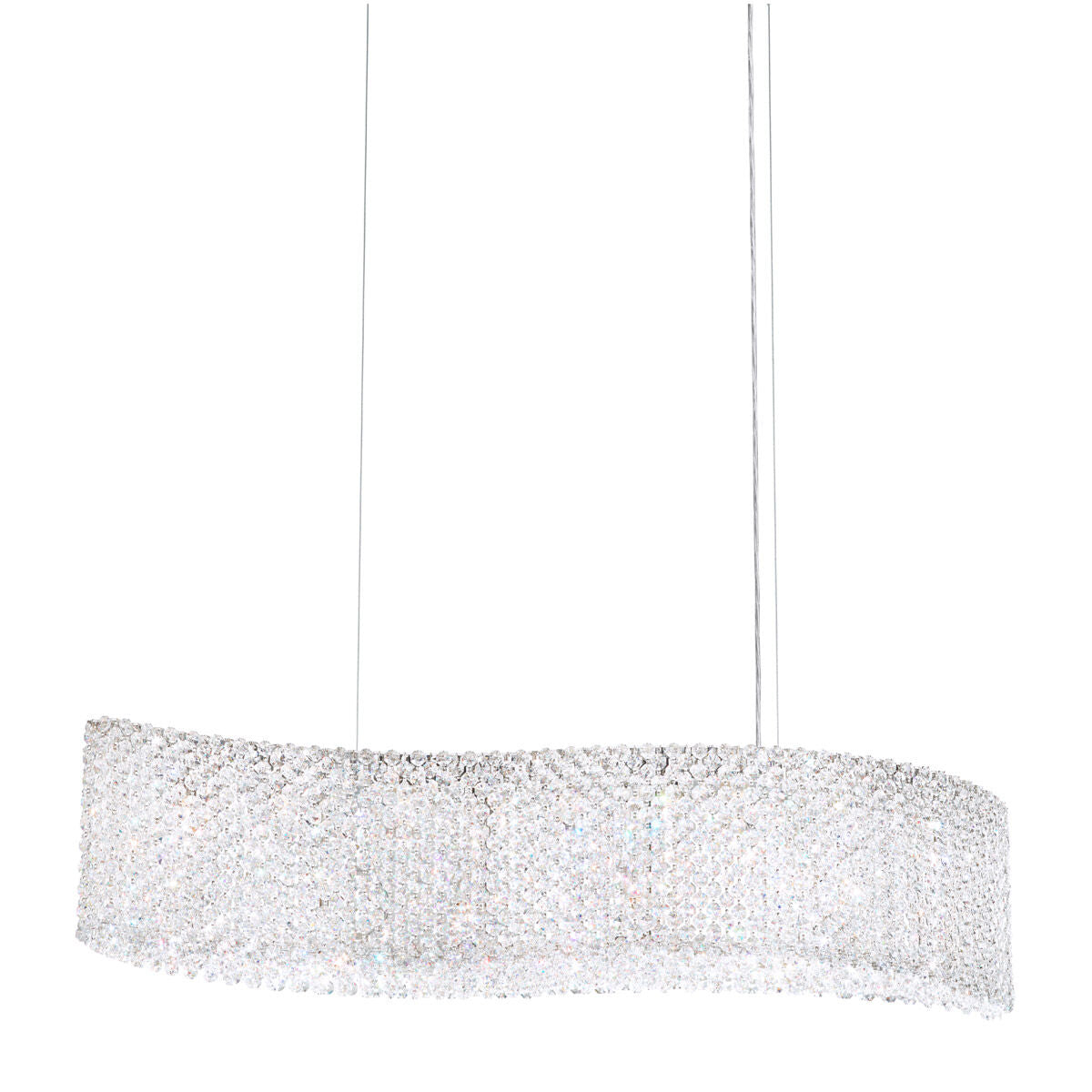 Clear Optic Crystal Linear Pendant Light / Clear Optic Crystal