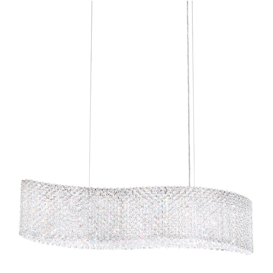 Clear Optic Crystal Linear Pendant Light / Clear Optic Crystal