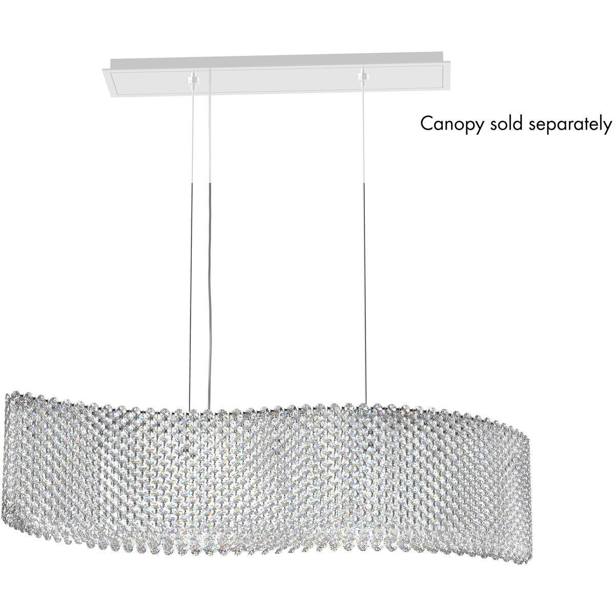 Clear Optic Crystal Linear Pendant Light