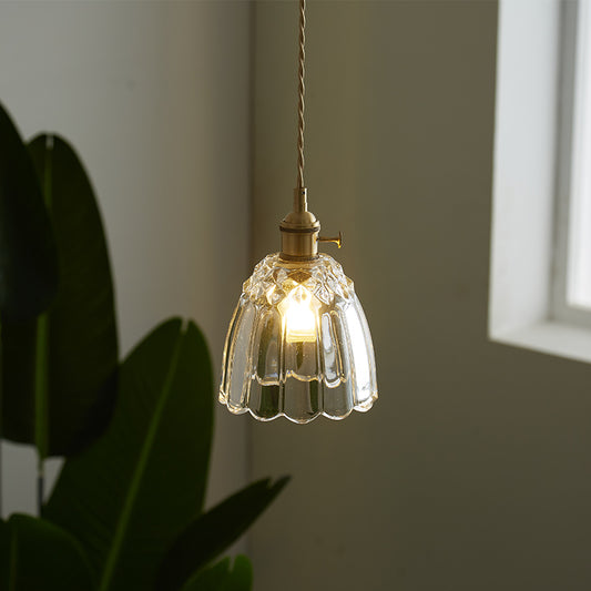 Japanese Brass Glass Corridor Ceiling Light / Type A