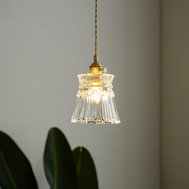 Japanese Brass Glass Corridor Ceiling Light / Type D