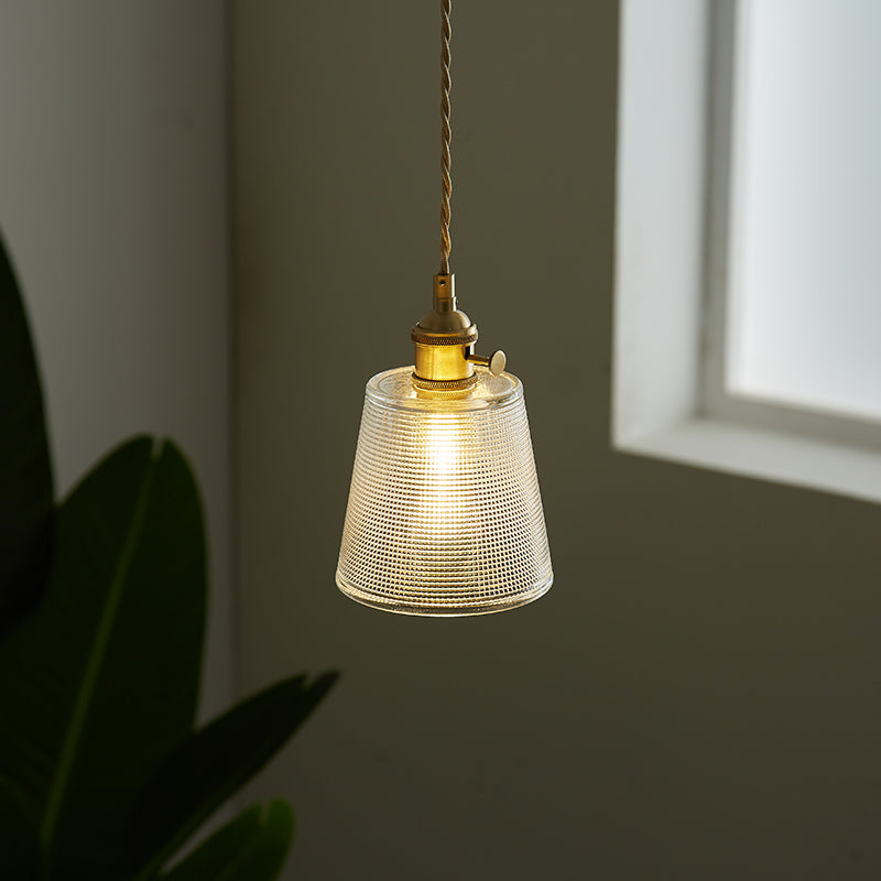 Japanese Brass Glass Corridor Ceiling Light / E Style