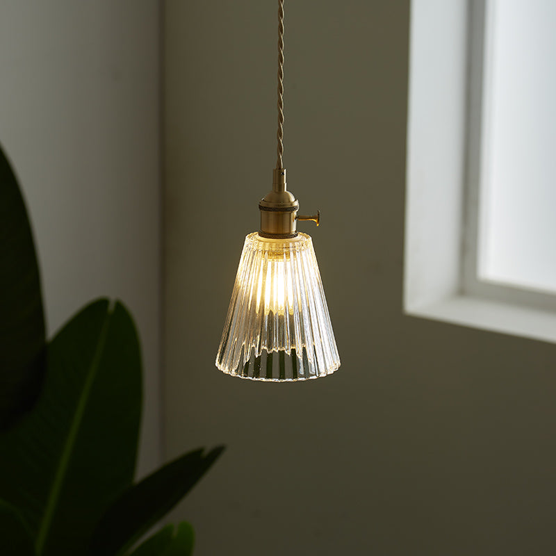Japanese Brass Glass Corridor Ceiling Light / G Style