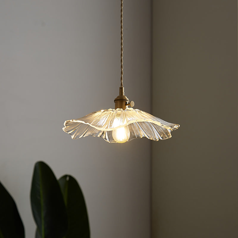 Japanese Brass Glass Corridor Ceiling Light / I Style