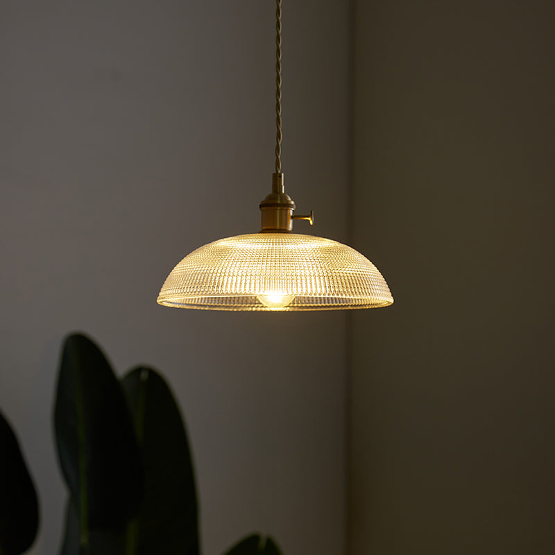 Japanese Brass Glass Corridor Ceiling Light / J Type