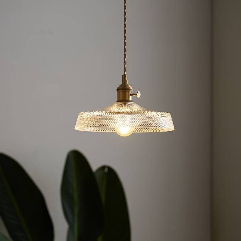 Japanese Brass Glass Corridor Ceiling Light / P Style