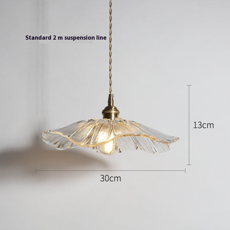 Japanese Brass Glass Corridor Ceiling Light / S Style