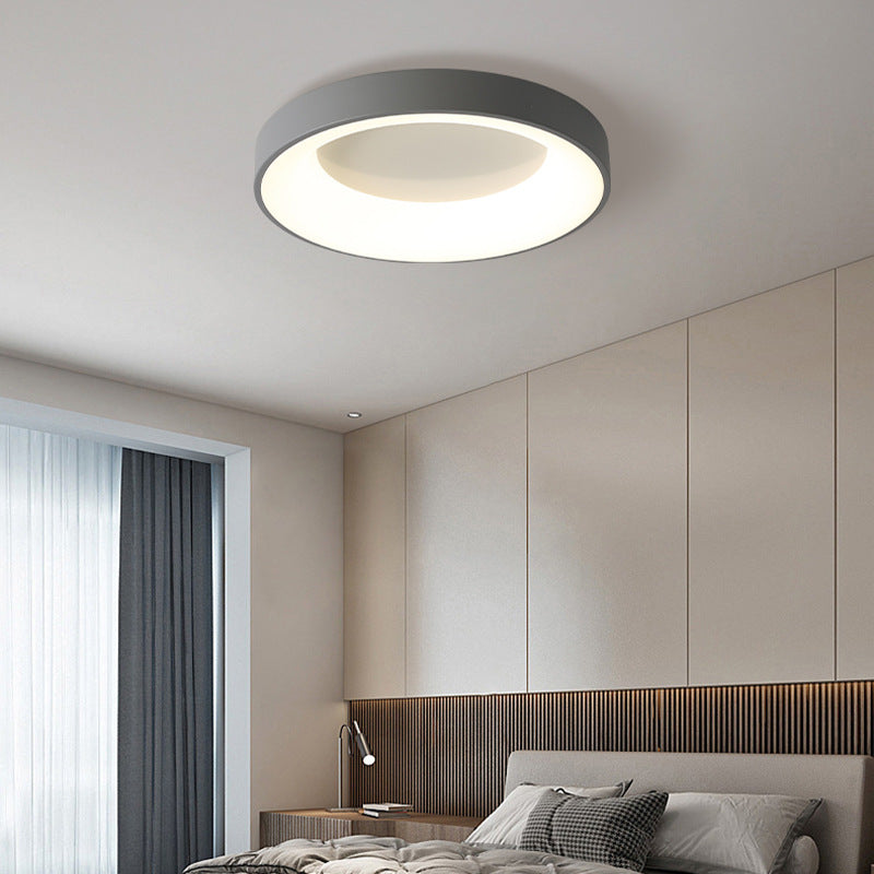 Minimalist Iron Acrylic Bedroom Ceiling Light / White 30cm Warm Light