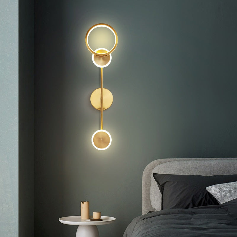 Minimalist Iron Acrylic LED Wall Light / Tricolor Light / 2 Heads
