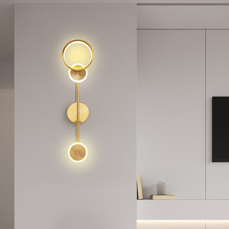 Minimalist Iron Acrylic LED Wall Light / Tricolor Light / 4 Heads