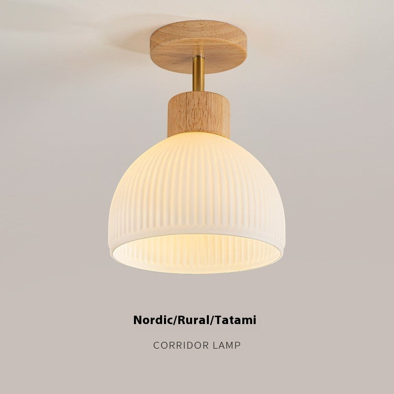 Nordic Cream Entrance Pendant Light / Five Watts / Warm Light